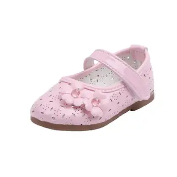 

Baby Summer Shoes Newborn Baby Girl Soft Sole Crib Shoes Cute Bowknot Lace Hollow Out Breathable Slippers Sandals 1-3T