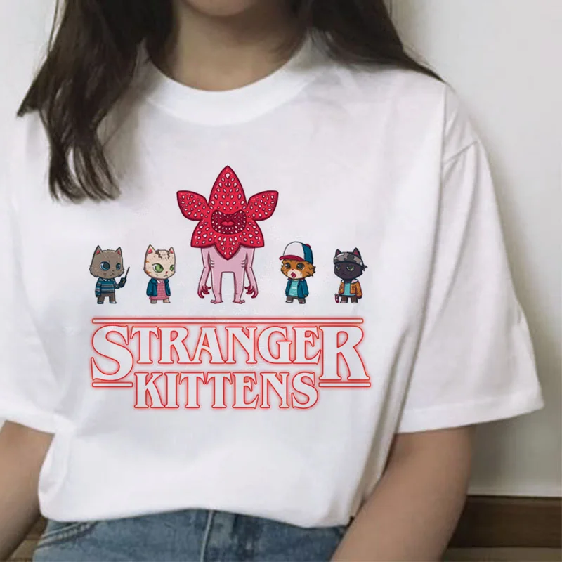 stranger things 3 women t shirt harajuku Eleven female 2019 cartoon hip hop femme tshirt streetwear funny clothing Casual