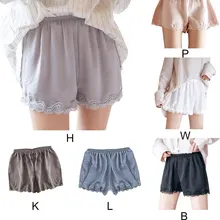 ##Special Price Solid Color Cotton Blend Stretchy Lace Side High Waist Shorts Tight Three-point Pants Thin Anti-lighting Short Pant.w ##Special Price Solid Color Cotton Blend Stretchy Lace Side High Waist Shorts Tight Three-point Pants Thin Anti-lighting Short Pant.w