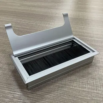 

Aluminium Square Rectangle Desk Computer Wire Cable Outlet Insert Hole Cover