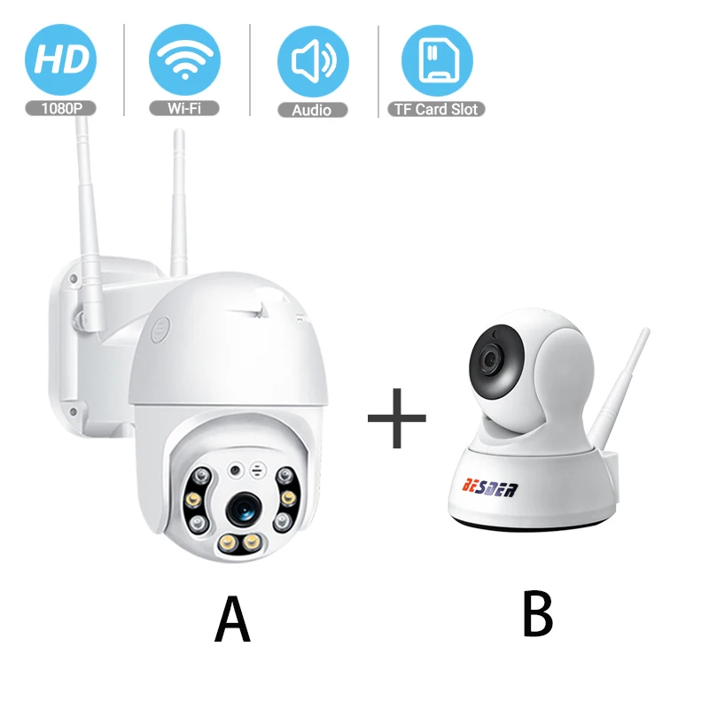 IP камера BESDER беспроводная Full HD 1080P PTZ Wi Fi|Камеры видеонаблюдения| |
