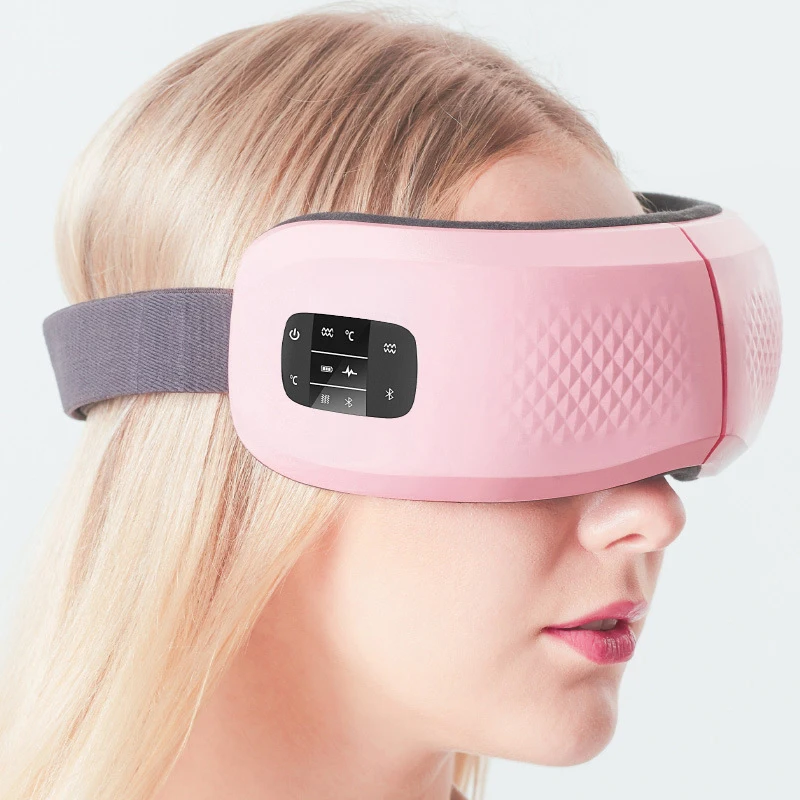 Eye Massage Instrument Hot Compress Vibrator Lighten Pouch Remove Dark Circle Airbag Therapy Eye Massager Bluetooth Music