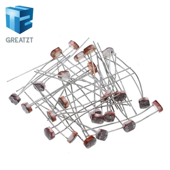 

GREATZT 10PCS LDR Photo Light Sensitive Resistor Photoelectric Photoresistor 5528 GL5528 5537 5506 5516 5539 5549 For Arduino