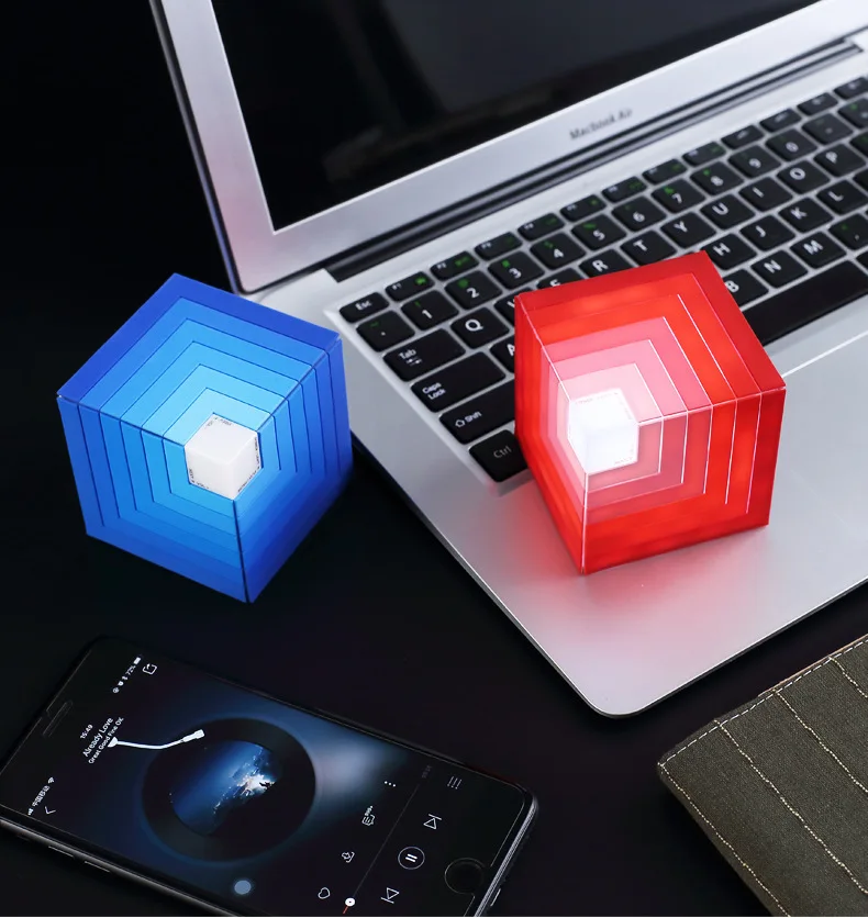Люминесцентный громкоговоритель Bluetooth оригинальность Led цветные огни Bluetooth аудио мини-Bluetooth небольшой громкоговоритель коробка