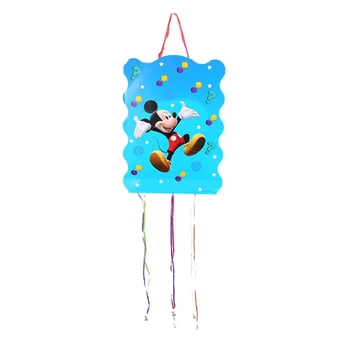 

49*27cm Kids Birthday Toy Cartoon Mickey Minnie Mouse theme Paper Folding Pinata For Baby Shower Birthday Party Decoration Favor