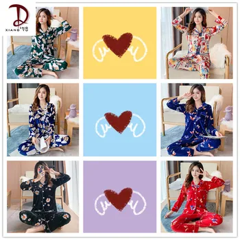 

2020 Autumn and Winter Gold Velvet Sweet Pajamas Women's New plus Size 200 Jin Fat mm Wearable Suit Homewear Women's Pajamas