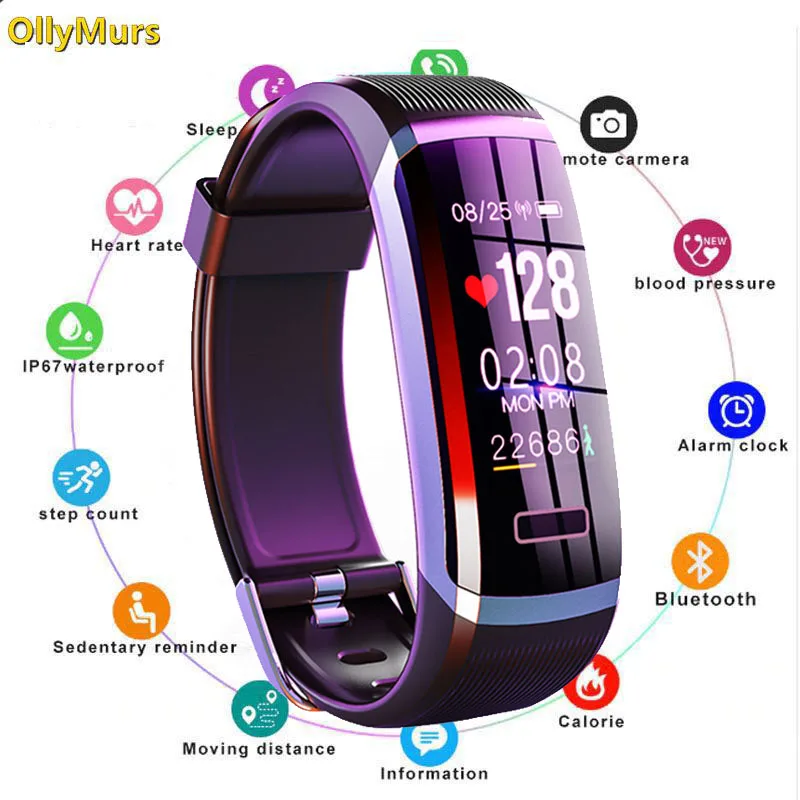 

GT101 Smart watch men Bracelet real-time monitor heart rate & sleeping best Couple Fitness Tracker pink fit women reloj hombre