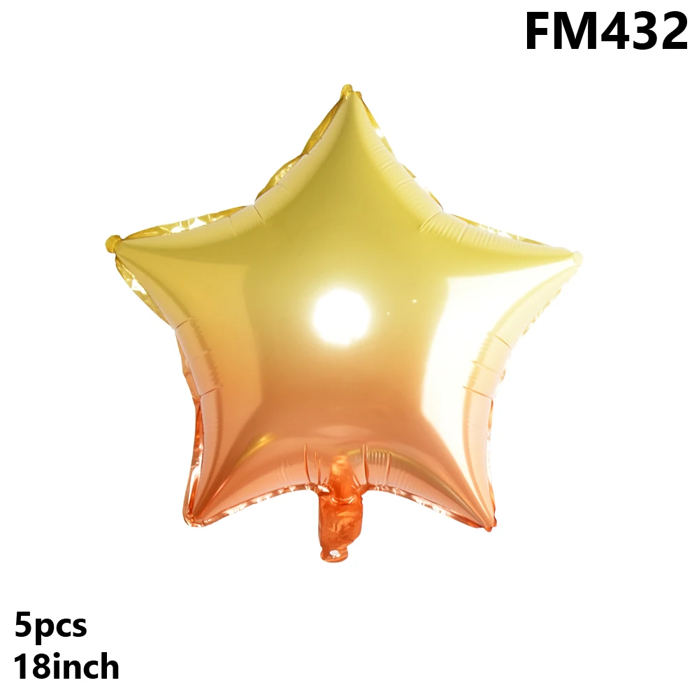 FM432 3" Радуга номер Фольга воздушные шары От 0 до 9 лет День рождения украшения детей гелия 18/10 дюймов вышивка «звёздочки» или «бриллианты» шар Baby Shower Вечерние - Цвет: FM432