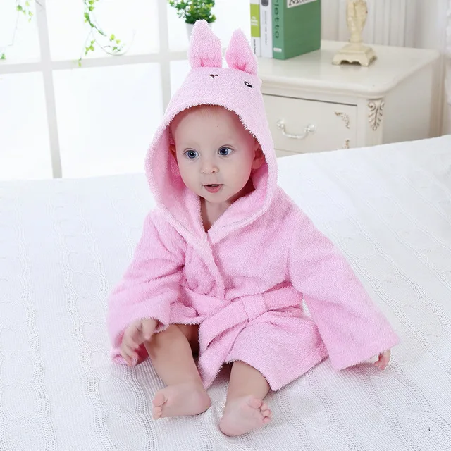 Yunsenshop Baby Girls & Boys Hooded Animal Bathrobe Robes Bath Towel Super Soft Chick 