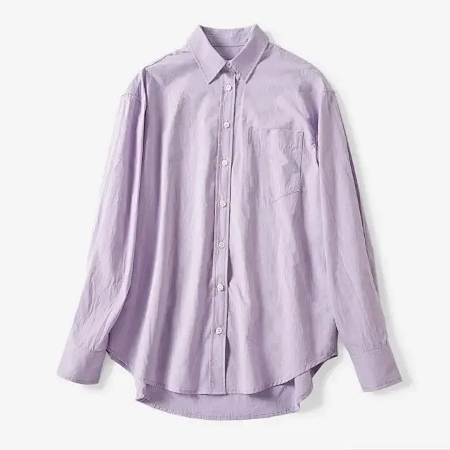 Новинка женская блузка из 100% хлопка с длинным рукавом Женская однобортная