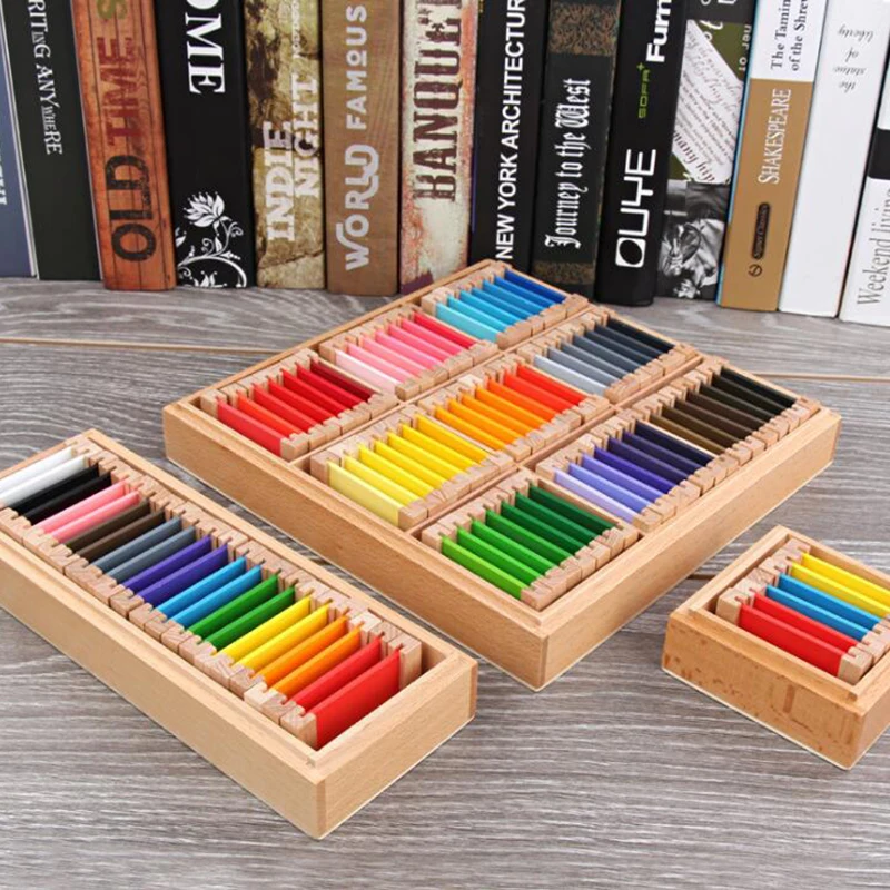

Montessori Wooden color card Sensorial Material Learning Color Tablet Wood Puzzle Educational Toys Preschool Training Kids Toy