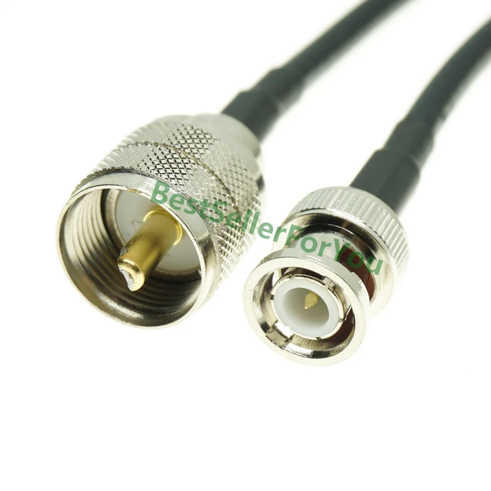 

1/3/10M SMA Female Bulkhead to BNC Male Plug Coax RG58 Jumper Pigtail Cable