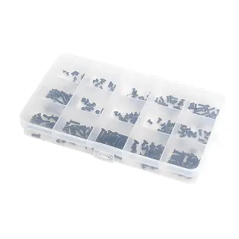 

300X Screw Set Screws Assorted w Storage Box Laptop PC Computer Repair Kit Black