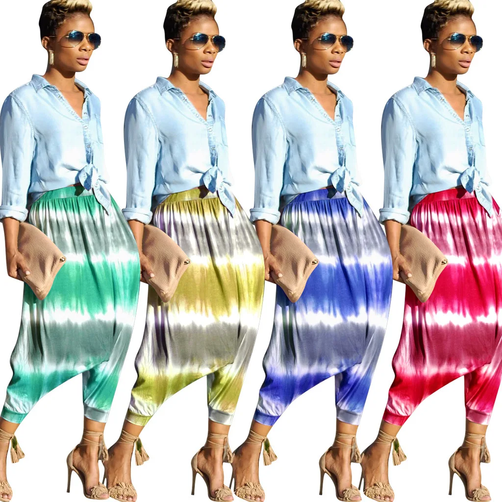 3706 Summer New Women's Wear Casual Positioning Printed Harun Pants Nightwear Fall