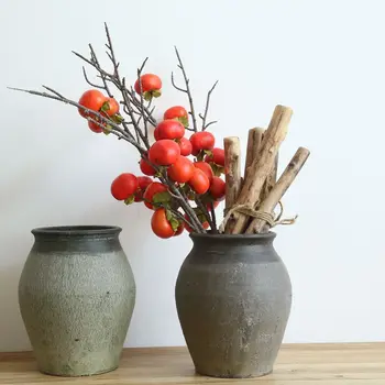 

5 Pairs/set Simulation Fruit Persimmon Dry Branch Simulation Flower Manufacturers Home Decoration Wedding Holding