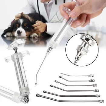 

1PC 20ml Pets Feeding Syringe Parrots Bird Manual Feeding Syringe With 6PCS Curved Gavage Needle Tubes