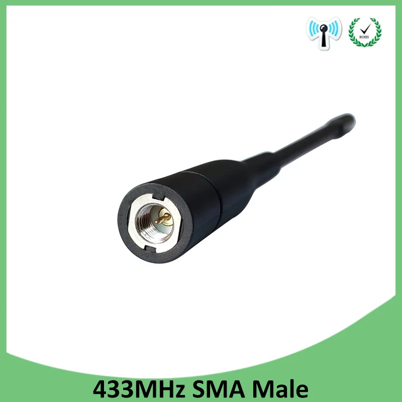 EOTH 10pcs 433mhz antenna 3dbi sma male lora antene pbx iot module lorawan signal receiver antena high gain