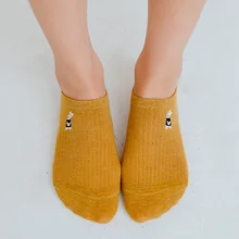 Популярные короткие невидимые маленькие носки с сердечками и альпаками; удобные хлопковые носки с изображением животных ламы из зоопарка