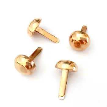 

100pcs/pack Screw Rivets Decor Bag Leather Craft Metal Protecting Spike Feet Stud DIY Accessories Mushroom Shape Handbag Bottom
