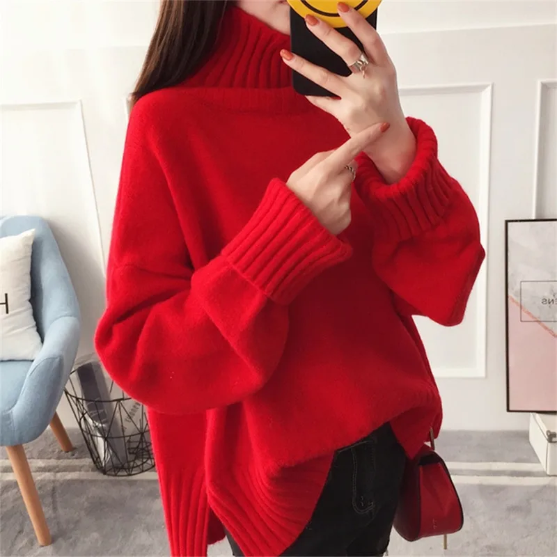 Soft Ladies Turtleneck Knit Jumper 