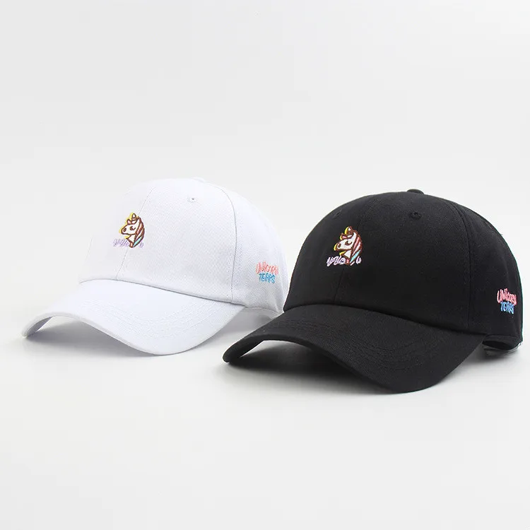 Мужская и женская кепка с милым единорогом на весну и осень, простая бейсболка в стиле хип-хоп с вышитым козырьком, кепка для отдыха на открытом воздухе