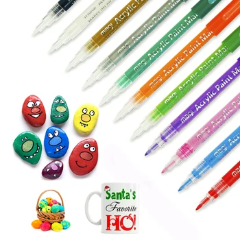 

12 Color Water-based Acrylic Marker Pen Set DIY Scrapbooking Crafts Card Tasteless Making Art Pen For Drawing DIY Album Marker