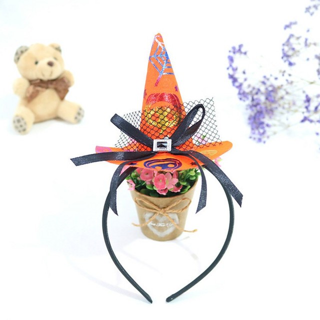 Hair Hoop Halloween Festival Party Skull Headband Spider Web Witch Pumpkin Hat Ghost Performance Props Hair Accessories