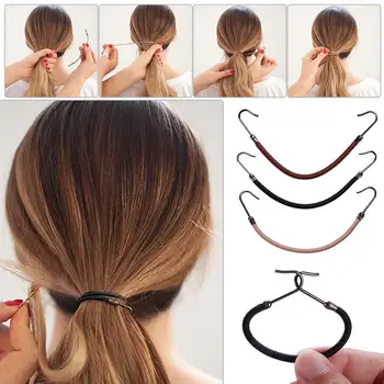 

10pcs Horsetail Wig Hair Rope Hook Hair Ring Ponytail Hooks Black Hair Claw Holder Women Hair Accessories
