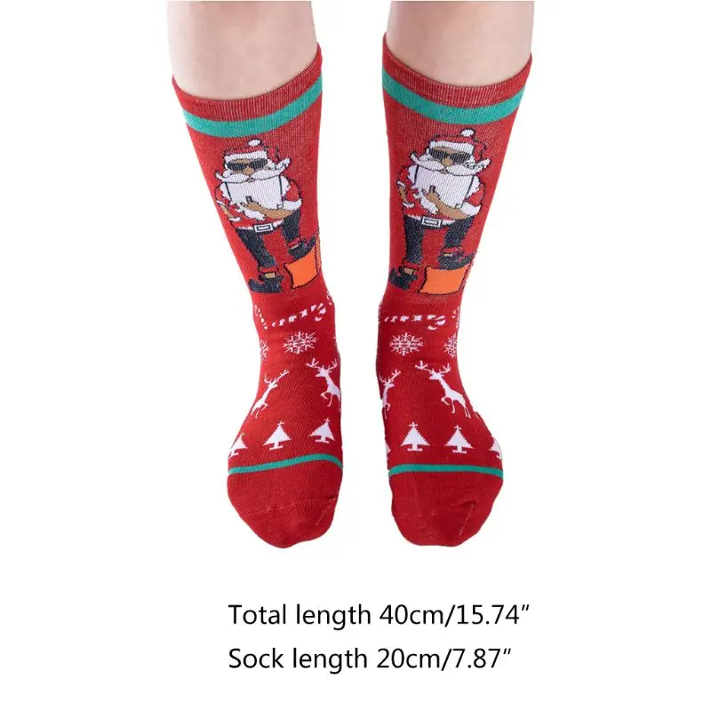Cartoon Cotton Christmas Printed Socks Fashion Wild Winter Casual Adults Sock