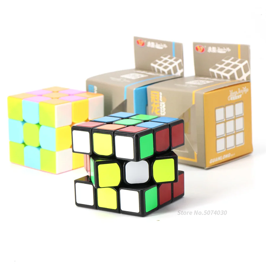 Yongjun Guanlong 3x3x3 магический скоростной куб 3x3 головоломка 56 мм Игра Головоломка Куб игрушки для детей Дети Cubo Magico
