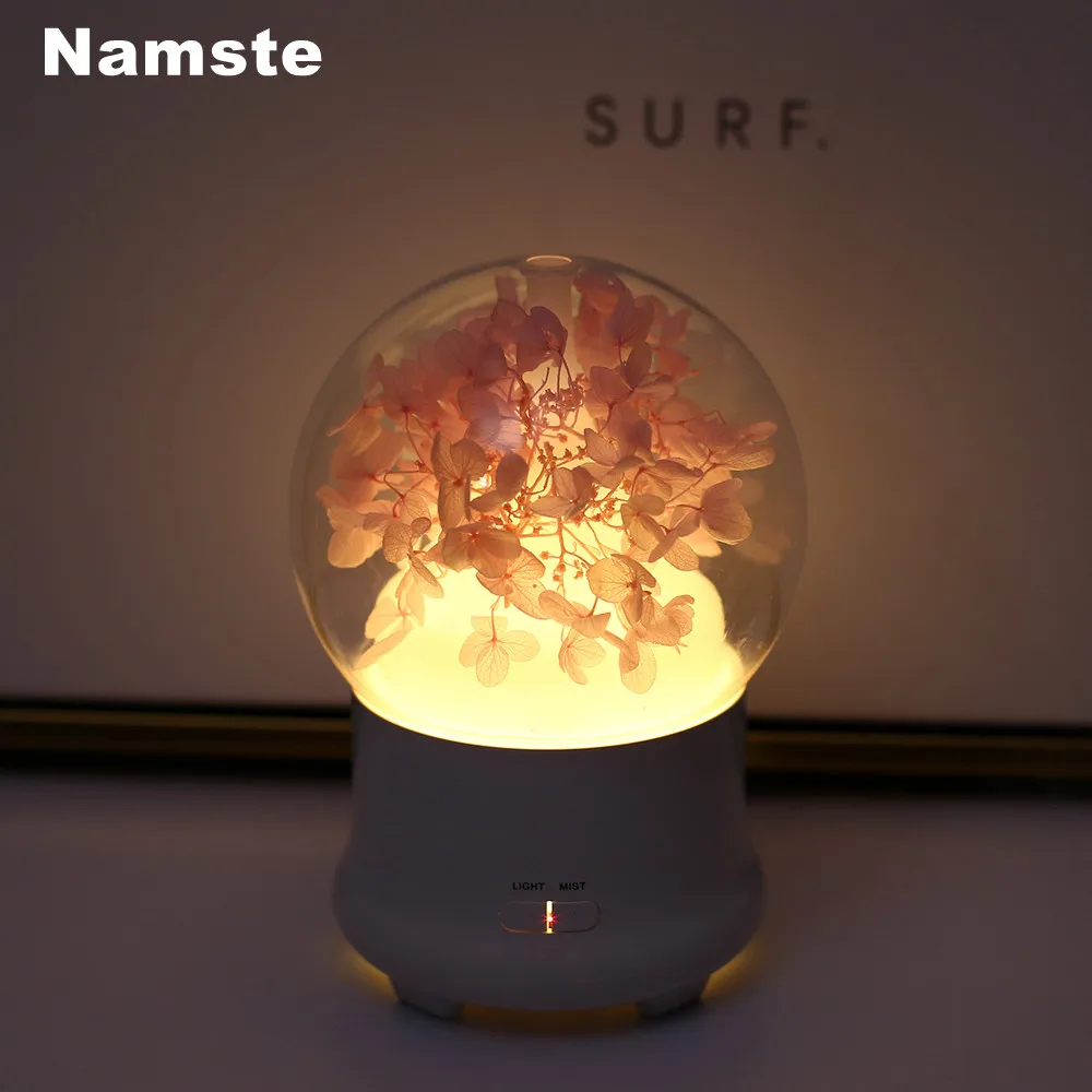 NMT 163 Mini Ultrasonic Humidifier Warm LED Light Aroma Diffuser Household Aromatherapy Essential Oil Diffuseur Air Purification