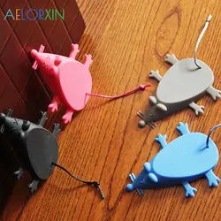 Butoir de porte en Silicone avec souris de dessin animé, 1 pièce, protection Anti pincement, sécurité des enfants 