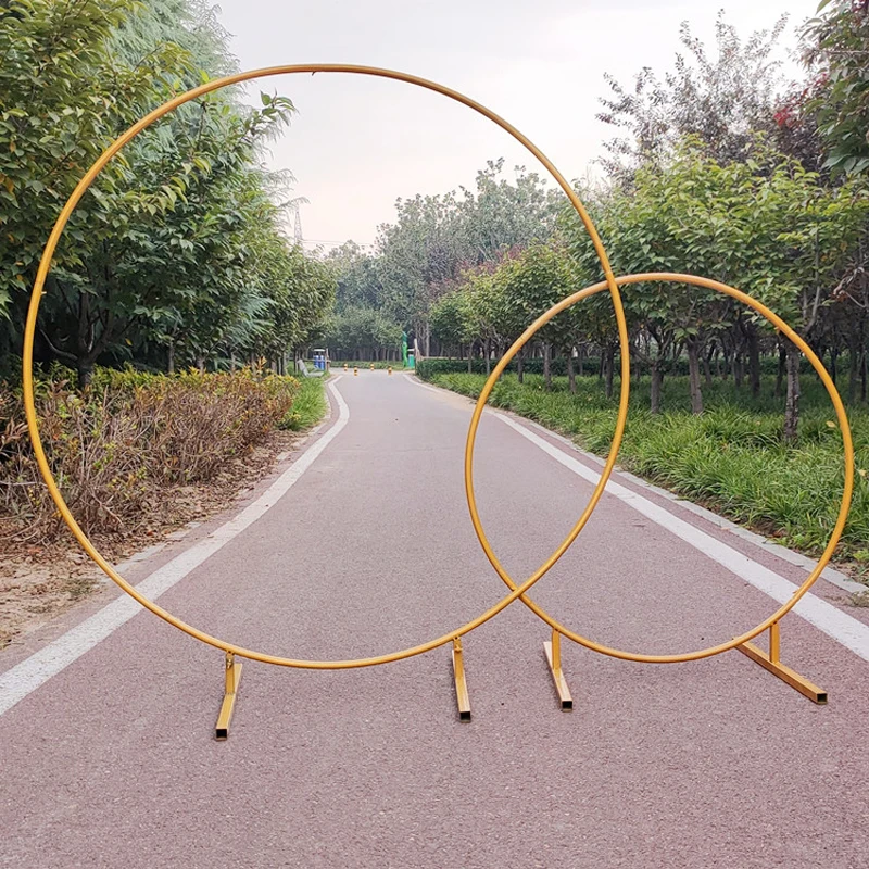 Wedding Birthday Party Circular Arch Diameter 1.0~2.5 Meters DIY Decoration Background Props Party Background Frame Wth Flowers