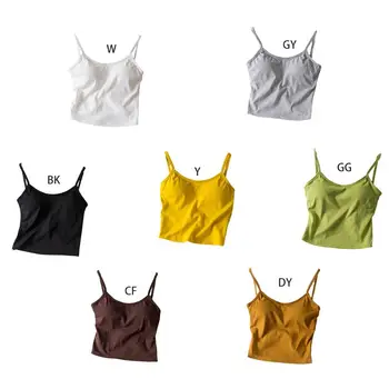 

Womens Sexy Backless Twist Knot Camisole Summer Bight Solid Color Padded Tank Top Casual Basic Slim Fit Sling Vest Beachwear