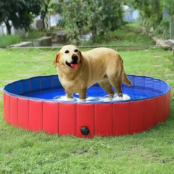 

Dog Pool Foldable Dog Swimming Pool Pet Bath Swimming Tub Bathtub Pet Swimming Pool Collapsible Bathing Pool for Dogs Cats Kids