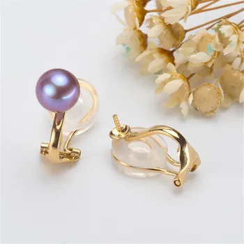 

G18K Gold Earring Hooks with Eyepin Bead Caps, Yellow Karat Gold Solid 18ct oro French Earwire Dangle Pearl Earrings