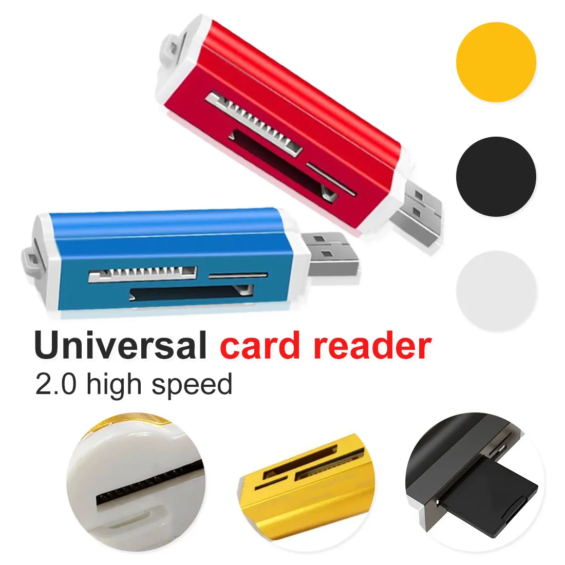 Кардридер Все в для Micro USB 2,0 кард-ридер адаптер для Micro TF M2 MMC MS PRO DUO
