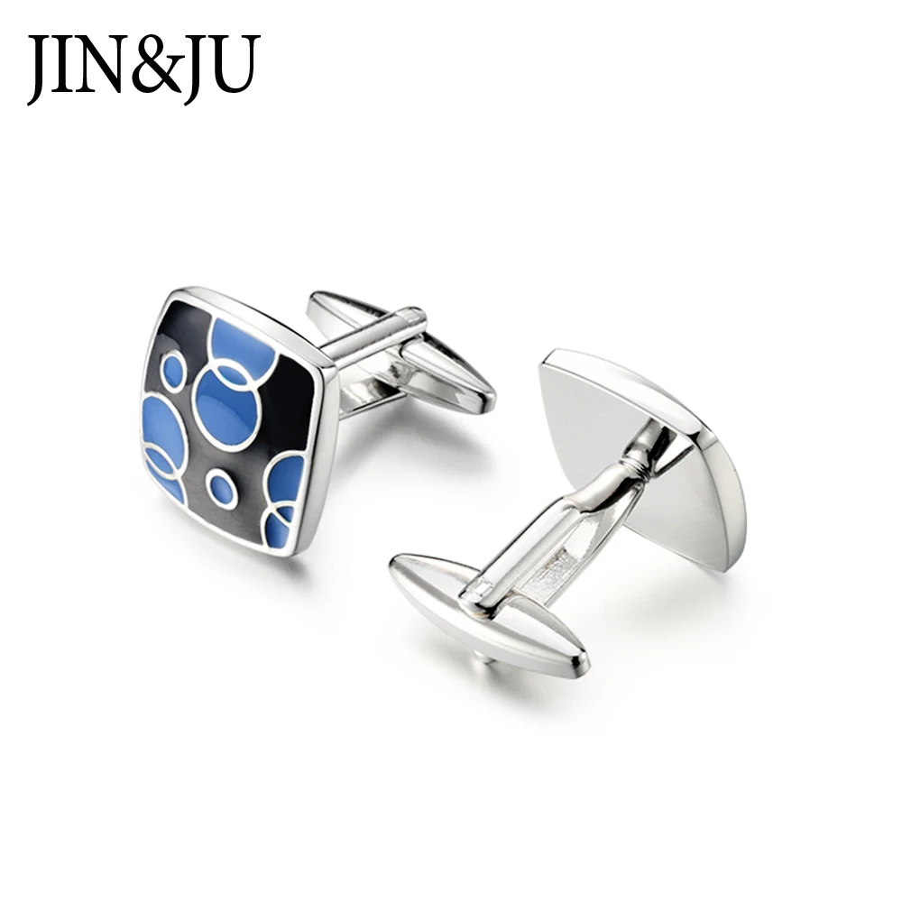 JIN& JU цена, мужские запонки в форме пузырей, мужские ювелирные изделия, латунные запонки с металлической росписью