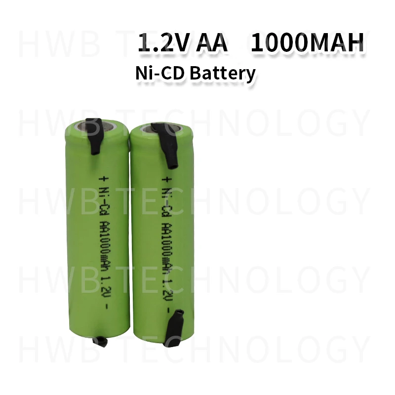 Никель кадмиевая ячейка 4 шт. Ni Cd AA 1 2 В 1000 мАч 14*49 мм США|rechargeable battery|cell 1.2vaa rechargeable