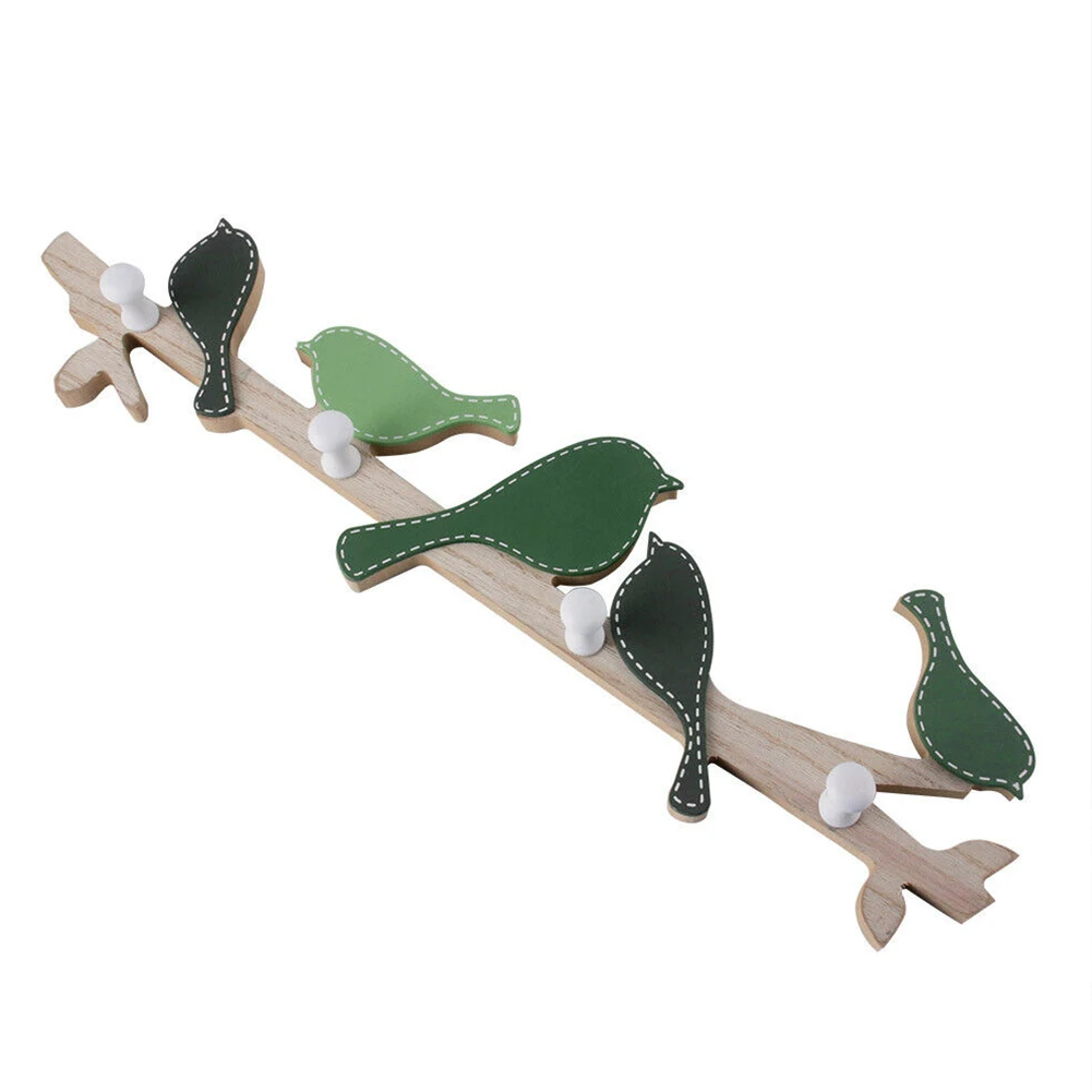 

Easy Install Storage Rack Decorative Bedroom Simple Hallway Wall Hook Living Room Wooden Bird Space Saving Vintage Hangers Small