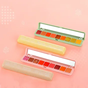 

9 Colors Keyboard Eye Shadow Pink Spring Yeshadow Pigment Makeup Palette Waterproof Palette Organizer Matte Makeup with Mirror