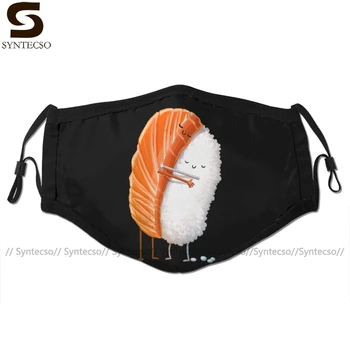 

Sushi Mouth Face Mask Sushi Hug Facial Mask Funny Fashion with 2 Filters for Adult