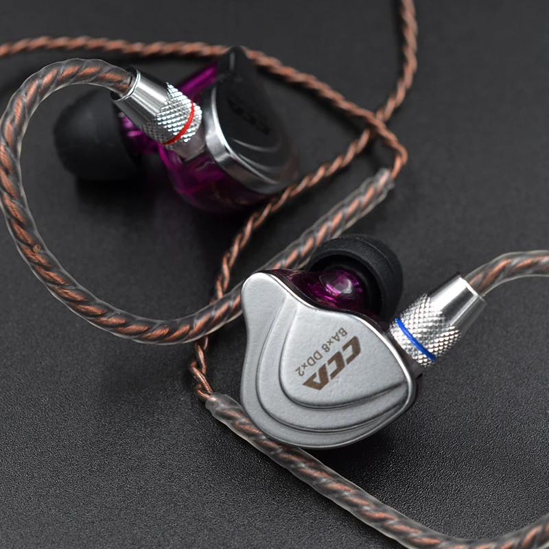 CCA C10 Headphone Hybrid Technology 4BA+1DD In Ear HiFi DJ Sport Earplugs Wired Earphones 10 Drive Unit Noise Cancelling Headset