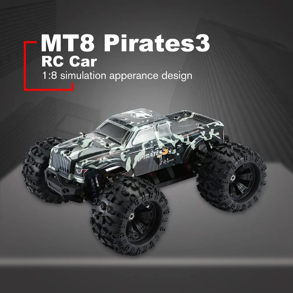 ZD RACING MT8 Pirates3 1/8 2,4 г 90 км/ч электрический бесщеточный Радиоуправляемый гоночный автомобиль внедорожная модель большой ноги монстр грузовик рама автомобиля