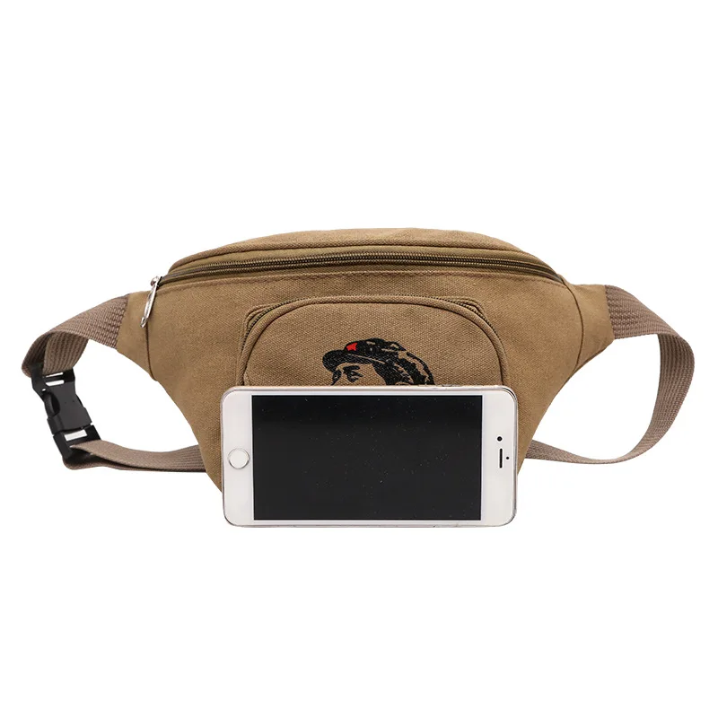 MONNET CAUTHY New Arrival Bags for Men Classic Chinese Character Multifunctional Belt Bag Solid Color Khaki Zipper Waist Packs