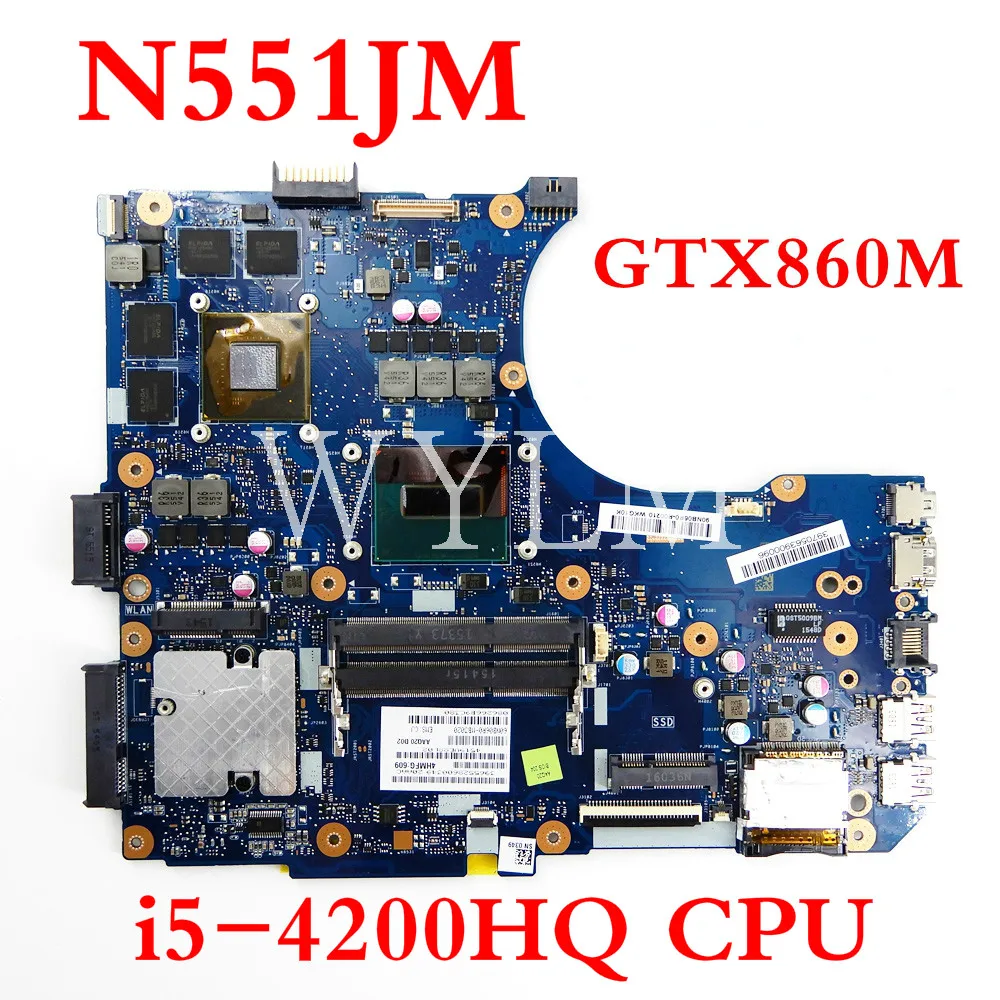 N551JM i5-4200HQ Процессор GTX860/4G Материнская плата ASUS N551JX G551JM N551JW G551JX N551JK ноутбука