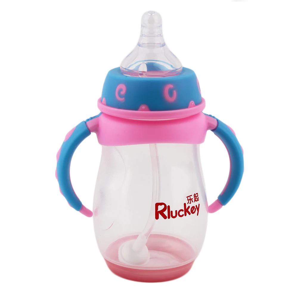 НОВАЯ безопасная бутылка для питьевой воды для новорожденных детей, 280 мл, чувствительная к температуре бутылка с ручкой