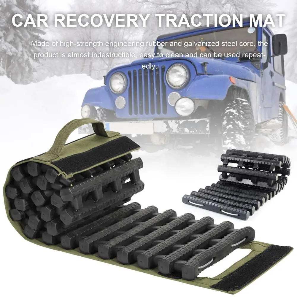 Car Emergency Devices for Snow Sand Car Recovery Track Roll auspilybiber Portable Tire Traction Mats Ice 80CM/100CM Emergency Tire Grip Aids Mud 