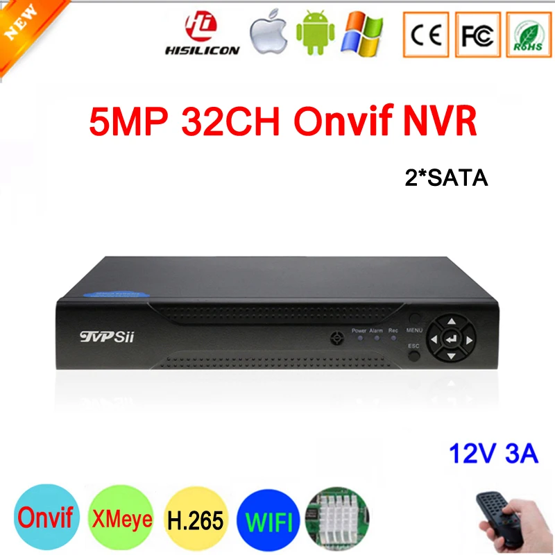 5MP IP Камера сетевой видеорегистратор Dahua Панель Hi3536D Xmeye 5MP 32CH 32 каналов аудио H.265+ 2* SATA видеонаблюдения IP Onvif CCTV NVR