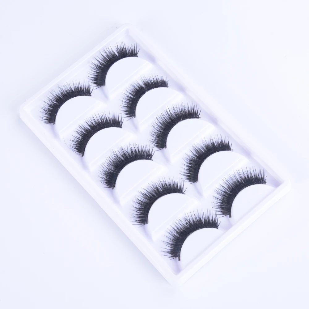 5 пар Объемные Накладные ресницы ручной работы многоразовые норковые волосы